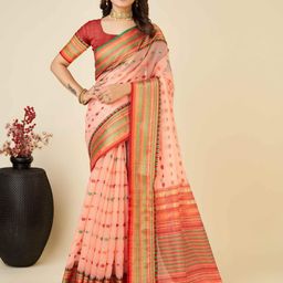 VARNI FABRICS Woven Design Silk Blend Ikat Saree-image-21