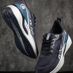 Action Men Mesh Lace-Ups Running Non-Marking Shoes-3