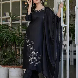 Happy Design Women Floral Embroidered Kurta with Trousers & Dupatta-picture-42