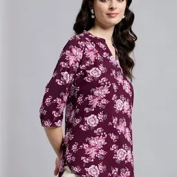 THE FAB FACTORY Women Pack Of 2 Floral Printed V-Neck Top-picture-10