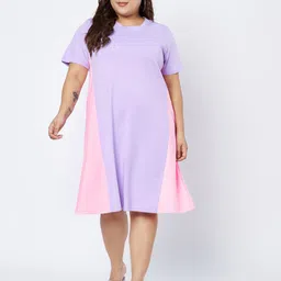 BRINNS Women Colourblocked Cotton A-Line Dress-image-9