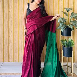 Jinal & Jinal Solid Pure Cotton Festive aree-picture-34