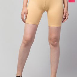 HIRRUX Women Pack Of 2 Skinny Fit Low-Rise Cotton Cycling Sports Shorts-picture-4