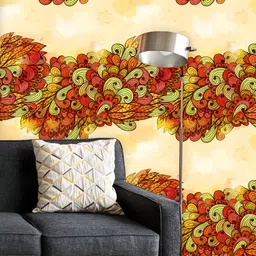 ArtzFolio Printed UV-Resistant Anti-Bacterial Hand Art Vintage Peel & Stick Wallpaper-image-39