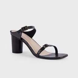20Dresses PU Block Sandals with Buckles-9