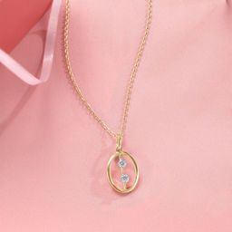 Mia by Tanishq Women 14 Kt Hallmarked Gold and Diamond Oval Pop Pendant-image-11