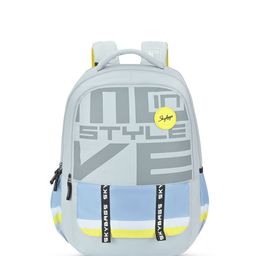 Skybags Zenith Pro 02 Flap Light Grey School Backpack-10