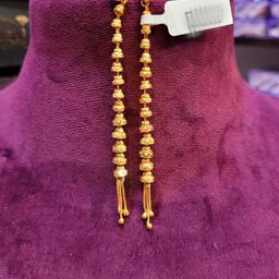 Anshenterpris Gold Plated Artificial Beaded Contemporary Drop Earrings-image-35