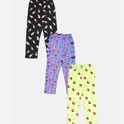 KiddoPanti Boys Pack Of 3 Printed Pure Cotton Lounge Pants-picture-28