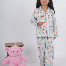 Nature Nook Kids Girls Printed Night suit-image-66