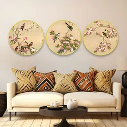 The Castle Decor 3 Piece Brown & Pink Floral and Botanical Wooden Wall Art-image-17