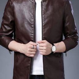 StyleCast x Revolte Men Windcheater Leather Jacket-18