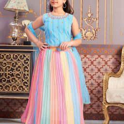 BAESD Girls Floral Printed Ready To Wear Lehenga And Choli With Dupatta-picture-36