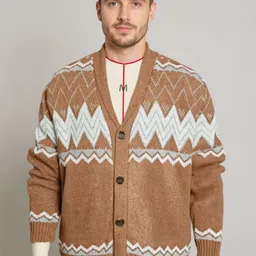 Mast & Harbour Chevron Printed Open Front Jacket-picture-49