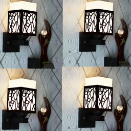 Gojeeva Brown Wood Square Wall Lamps-picture-9