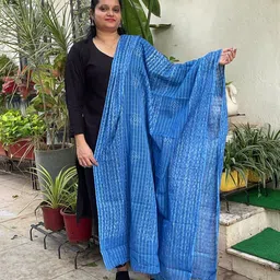 BOMBAY BUTA Geometric Printed Pure Cotton Dupatta-image-31