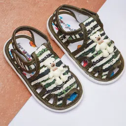BOYZ N GALZ Boys Striped Velcro Musical Mules Flats-30