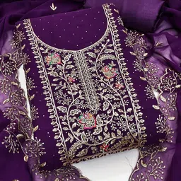 KALINI Embroidered Unstitched Dress Material-picture-21
