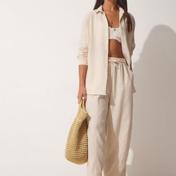 Happiness istanbul V-Neck Top & Trousers & Shirt Co-Ords-image-16