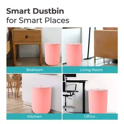 The Better Home Pink & Grey Automatic Smart Sensor Dustbins With Lid & Waterproof- 8 L image 4