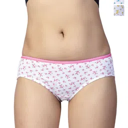 CHIC Women Pack Of 3 Floral Printed Pure Cotton Basic Briefs-image-85