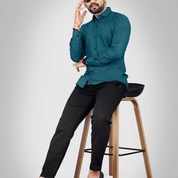 SHANLIYA Spread Collar Long Sleeves Casual Cotton Shirt-image-57