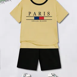 BAESD Kids Printed Pure Cotton T-Shirt With Shorts-image-85