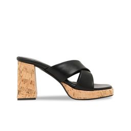 VALIOSAA Cross Strap Solid Block Sandals image 4