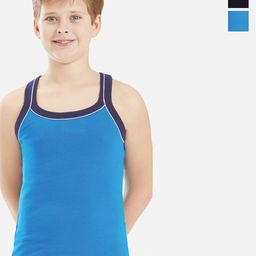 Bodycare Kids Boys Pack Of 2 Soft Breathable Cotton Rib Vests KGRA2014NVRB-80-image-111