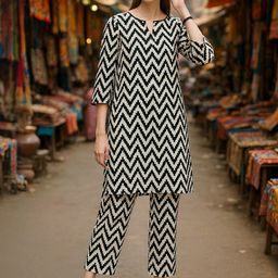 KALINI Women Printed Cotton Blend Kurta Sets-picture-2