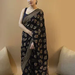 VILLE FASHION Woven Design Zari Kanjeevaram Saree-picture-49