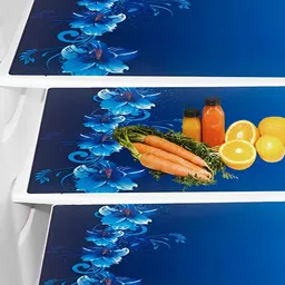 Aura 3-Pcs Blue Printed Fridge Organisers-24