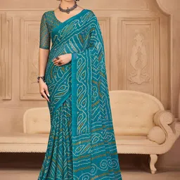 DURGA EMPORIO Bandhani Pure Chiffon Bandhani Saree-picture-24