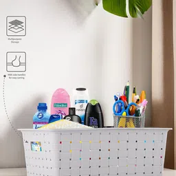 Kuber Industries Grey 3 Pieces Self Design Stackable Multi-Utility Organisers image 4