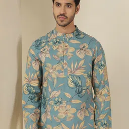 Anouk Floral Printed Mandarin Collar Kurta-image-85
