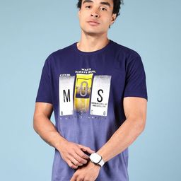 V-Mart Men Typography Printed Applique T-shirt-picture-25