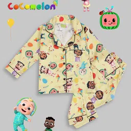 Pyjama Party Kids Cocomelon Printed Pure Cotton Night suit-picture-48