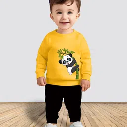 MITANSH Kids Printed Round Neck Sweatshirt With Jogger-42