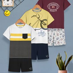 HELLCAT Boys Printed T-shirt with Shorts-44