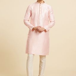 Diwas by Manyavar Woven Design Mandarin Collar Straight Kurta-picture-23