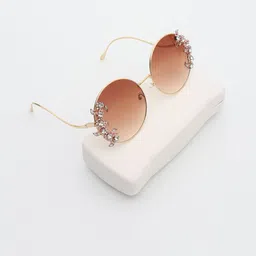PELLE LUXUR Women Round Sunglasses with UV Protected Lens PL25GS289-picture-53