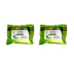 CRIBE Set Of 4 Aloe Vera & Aqua Extract Wet Cleansing Wipes With Vitamin E - 25 Wipes Each image 1