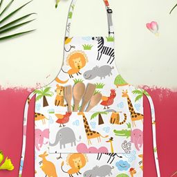 ArtzFolio White & Grey Printed Cotton Aprons-picture-21