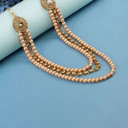 JIYANSHI FASHION Gold-Plated Pearls-Beaded Minimal Necklace-54
