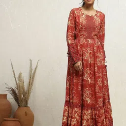 Biba Women Floral Printed Maxi Dress-image-11