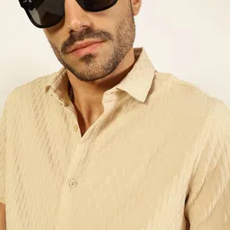 Thomas Scott Men Premium Spread Collar Textured Casual Shirt-image-80