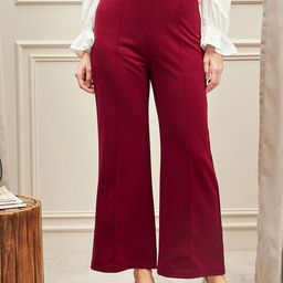 Berrylush Women Relaxed Fit High-Rise Trousers-picture-6