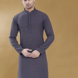 DIVISIVE Men Embroidered Kurta-picture-13