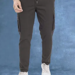 DIVISIVE Men Relaxed Straight Leg Easy Wash Cargos Trousers-image-37