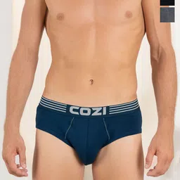 Lux Cozi Men Pack Of 3 Assorted Pure Cotton Basic Briefs COZI_1121_LUXURY_AST_3PC-picture-11